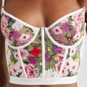 Kilo Brava Floral Mesh Underwire Bustier 3XL NWOT